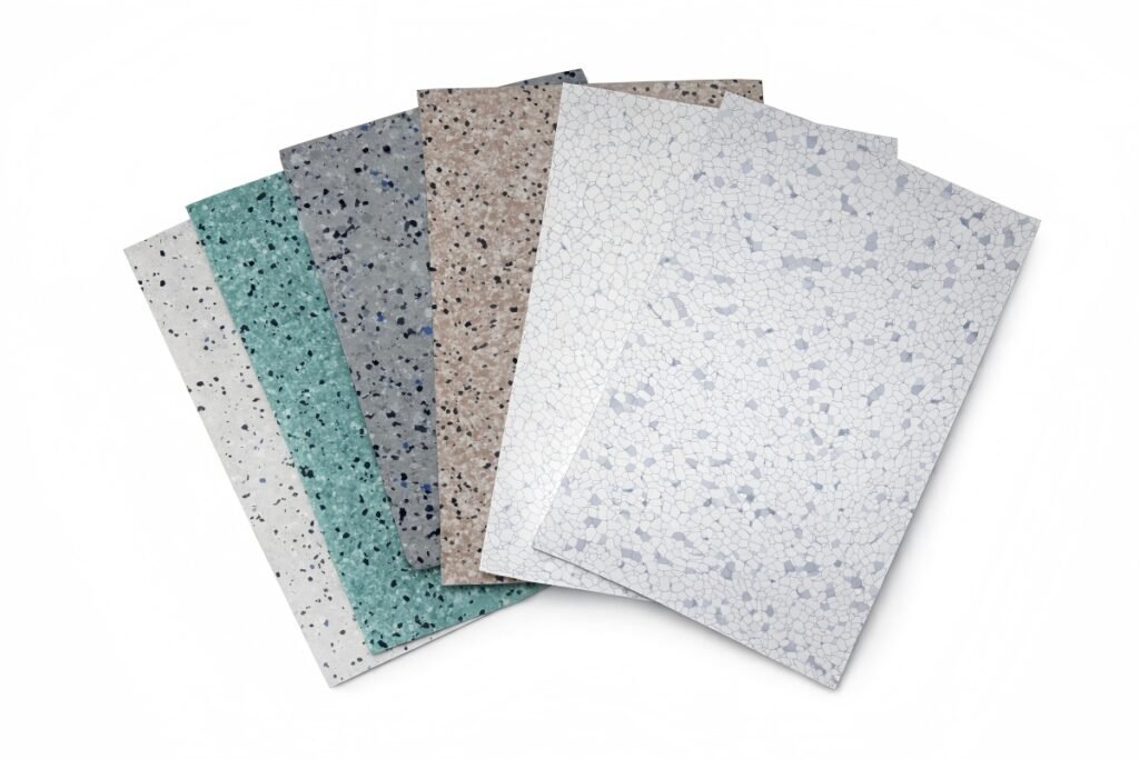 ESD vinyl flooring tiles for anti-static flooring applications