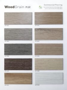 LVT dry back flooring oak wood plank collection in multiple natural shades