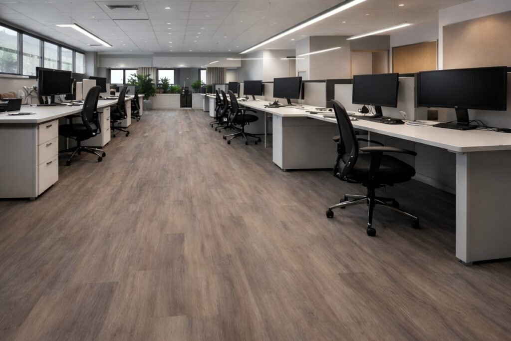 spc click flooring office project