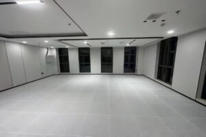 Anti-static ESD vinyl tile installed in a cleanroom office project