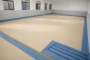 Multi-layer commercial PVC flooring installed in a healthcare area project