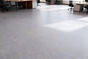 LVT dry back flooring installed in a commercial interior project