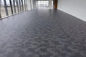 LVT dry back flooring installed in an office space project