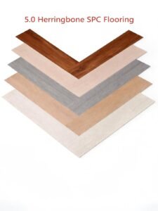 SPC click flooring herringbone wood series in multiple colors