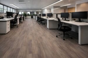 Kanglai SPC click flooring in modern office project