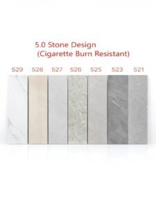 SPC click flooring 5.0mm stone design series with cigarette burn resistant surface