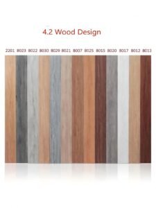 SPC click flooring 4.2mm wood design series in multiple plank colors